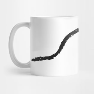 Minimal wave design charcoal Mug